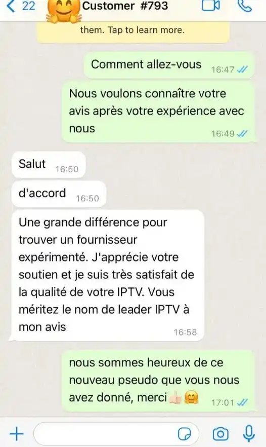 Recensione cliente 7 via WhatsApp