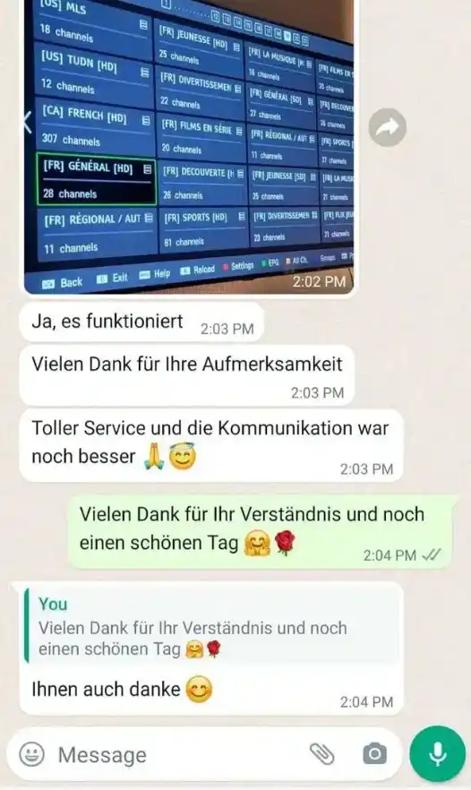 Recensione cliente 8 via WhatsApp